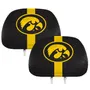 Fan Mats Iowa Hawkeyes Printed Head Rest Cover Set - 2 Pieces
