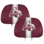 Fan Mats Mississippi State Bulldogs Printed Head Rest Cover Set - 2 Pieces