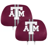 Fan Mats Texas A&M Aggies Printed Head Rest Cover Set - 2 Pieces