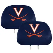 Fan Mats Virginia Cavaliers Printed Head Rest Cover Set - 2 Pieces