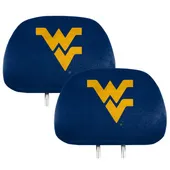 Fan Mats West Virginia Mountaineers Printed Head Rest Cover Set - 2 Pieces