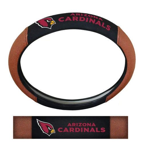 Fan Mats Arizona Cardinals Football Grip Steering Wheel Cover 15" Diameter