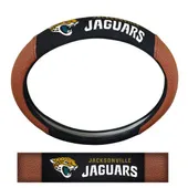 Fan Mats Jacksonville Jaguars Football Grip Steering Wheel Cover 15" Diameter