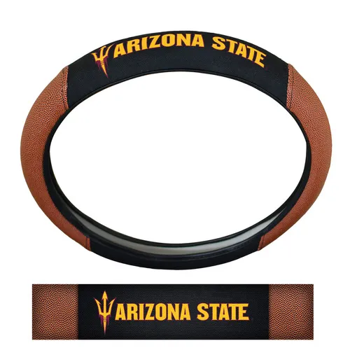 Fan Mats Arizona State Sun Devils Football Grip Steering Wheel Cover 15" Diameter