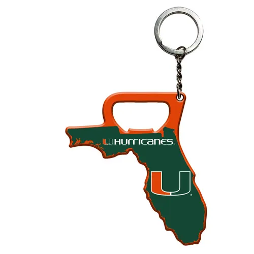 Fan Mats Miami Hurricanes Keychain Bottle Opener