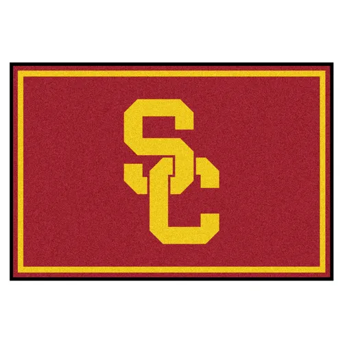 Fan Mats Southern California Trojans 5Ft. X 8 Ft. Plush Area Rug