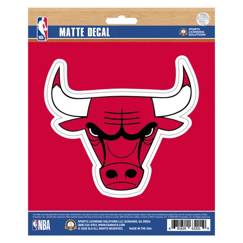 Fan Mats Chicago Bulls Matte Decal Sticker