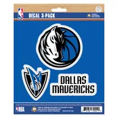 Fan Mats Dallas Mavericks 3 Piece Decal Sticker Set