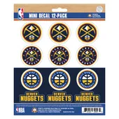 Fan Mats Denver Nuggets 12 Count Mini Decal Sticker Pack