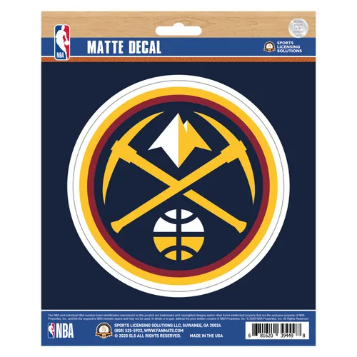 Fan Mats Denver Nuggets Matte Decal Sticker