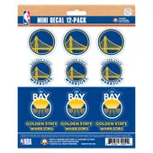 Fan Mats Golden State Warriors 12 Count Mini Decal Sticker Pack