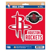 Fan Mats Houston Rockets 3 Piece Decal Sticker Set