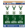 Fan Mats Milwaukee Bucks 12 Count Mini Decal Sticker Pack