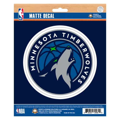 Fan Mats Minnesota Timberwolves Matte Decal Sticker