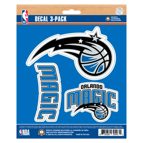 Fan Mats Orlando Magic 3 Piece Decal Sticker Set