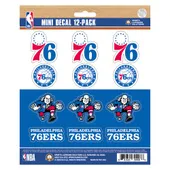 Fan Mats Philadelphia 76Ers 12 Count Mini Decal Sticker Pack