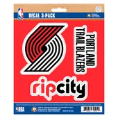 Fan Mats Portland Trail Blazers 3 Piece Decal Sticker Set