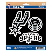 Fan Mats San Antonio Spurs 3 Piece Decal Sticker Set