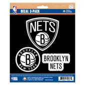 Fan Mats Brooklyn Nets 3 Piece Decal Sticker Set