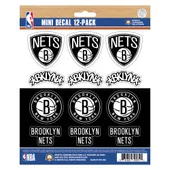 Fan Mats Brooklyn Nets 12 Count Mini Decal Sticker Pack