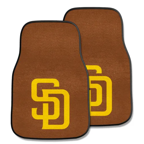 Fan Mats San Diego Padres Carpet Car Mat Set - 2 Pieces