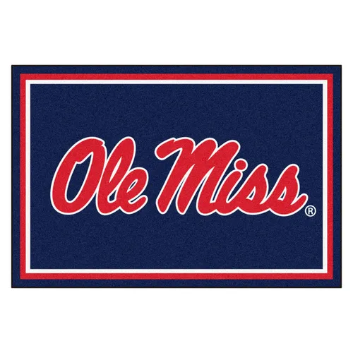 Fan Mats Ole Miss Rebels 5Ft. X 8 Ft. Plush Area Rug