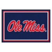 Fan Mats Ole Miss Rebels 5Ft. X 8 Ft. Plush Area Rug