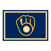 Fan Mats Milwaukee Brewers 5Ft. X 8 Ft. Plush Area Rug