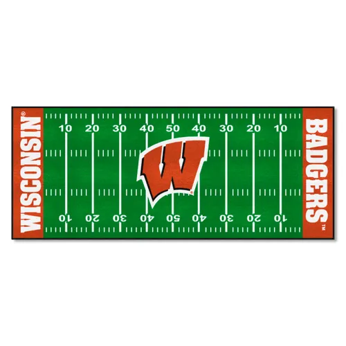 Fan Mats Wisconsin Badgers Field Runner Mat - 30In. X 72In.