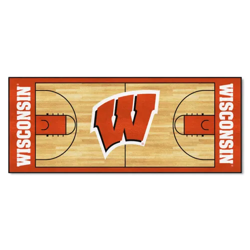 Fan Mats Wisconsin Badgers Court Runner Rug - 30In. X 72In.