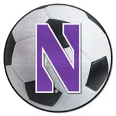 Fan Mats Northwestern Wildcats Soccer Ball Rug - 27In. Diameter