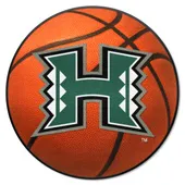 Fan Mats Hawaii Rainbows Basketball Rug - 27In. Diameter