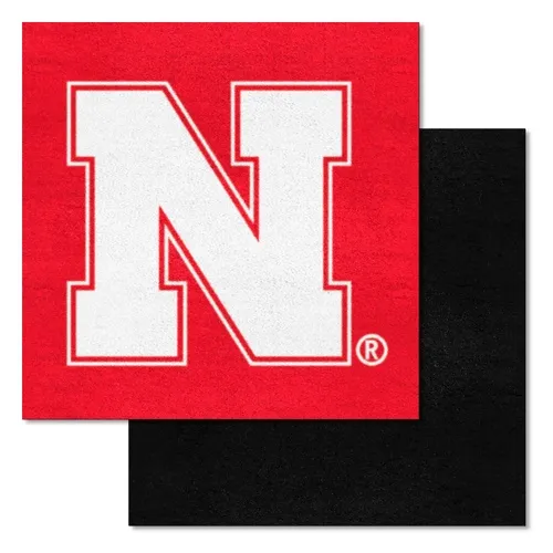 Fan Mats Nebraska Cornhuskers Team Carpet Tiles - 45 Sq Ft.