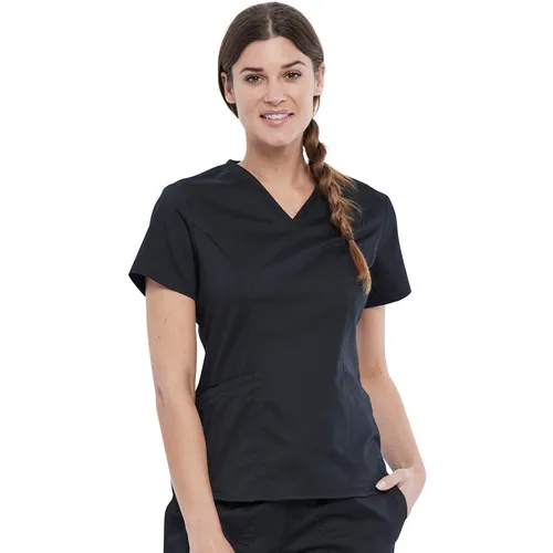 Cherokee Workwear Women V-Neck Top WW612P. Embroidery is available on this item.