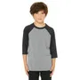 Bella+Canvas Youth 3/4 Sleeve Baseball Tee 3200Y