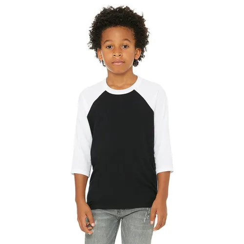 Bella+Canvas Youth 3/4 Sleeve Baseball Tee 3200Y