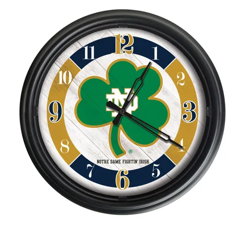 Holland Notre Dame (Shamrock) 14" Indoor/Outdoor LED Wall Clock. Free shipping.  Some exclusions apply.