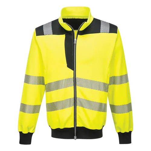 Portwest Pw3 Hi-Vis Sweatshirt Full Zip Jacket PW370. Decorated in seven days or less.