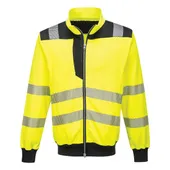 Portwest Pw3 Hi-Vis Sweatshirt Full Zip Jacket PW370