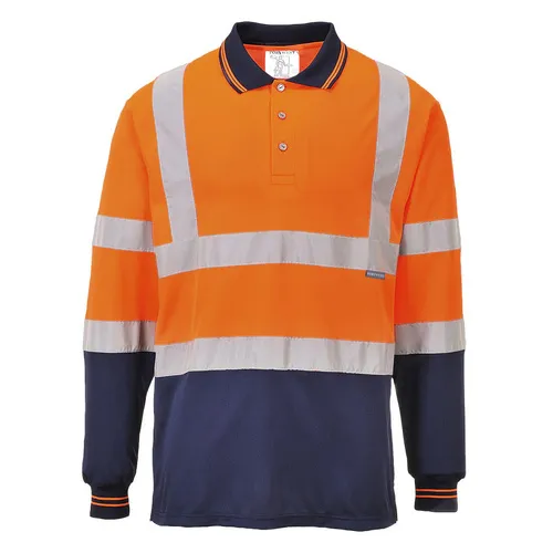 Portwest Two-Tone Long Sleeved Polo S279. Printing is available for this item.