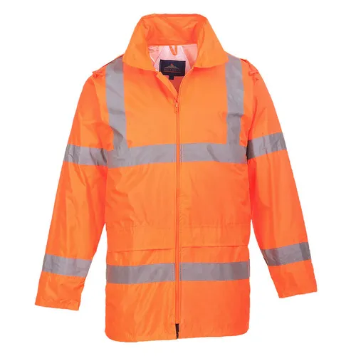 Portwest Hi-Vis Rain Jacket UH440. Decorated in seven days or less.