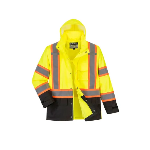 Portwest Hi-Vis Contrast Tape Jacket US361. Decorated in seven days or less.