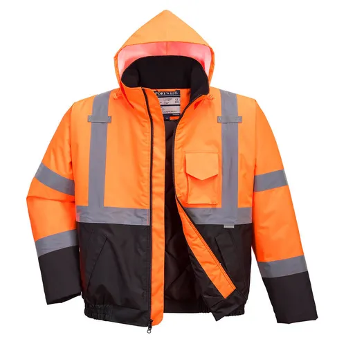 Portwest Hi-Vis Two-Tone Bomber Jacket US363. Decorated in seven days or less.