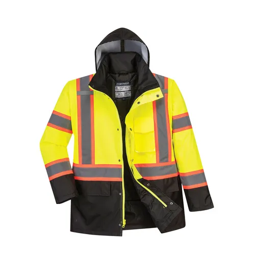 Portwest Hi-Vis Contrast Traffic Jacket US369. Decorated in seven days or less.