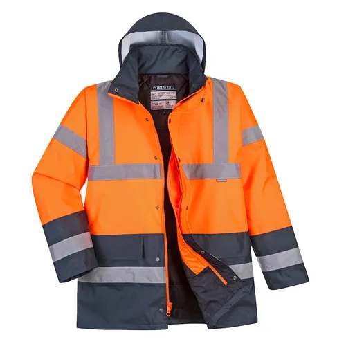 Portwest Hi-Vis Contrast Traffic Jacket US467. Decorated in seven days or less.