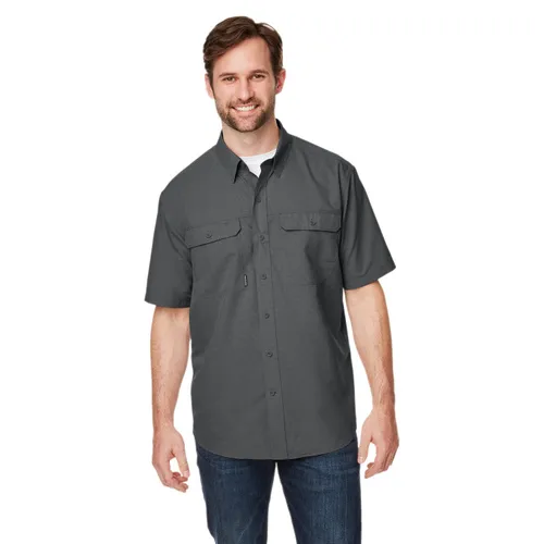 Dri Duck Men's Crossroad Dobby Short-Sleeve Woven Shirt 4445DD. Printing is available for this item.