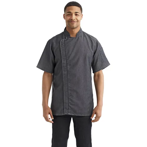 Artisan Collection By Reprime Unisex Zip-Close Short Sleeve Chef's Coat RP906