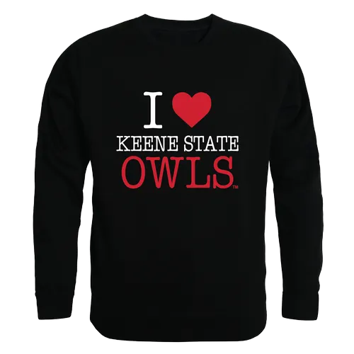 W Republic I Love Crewneck Keene St College Owls 552-453