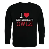 W Republic I Love Crewneck Keene St College Owls 552-453