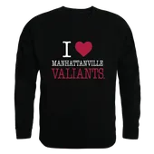 W Republic I Love Crewneck Manhattanville College Valiants 552-454